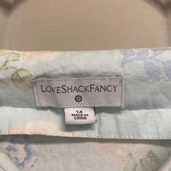 LoveShackFancy Target Women's Dress Size 14 Floral Maxi Puff Sleeve Cottagecore - Picture 7 of 14